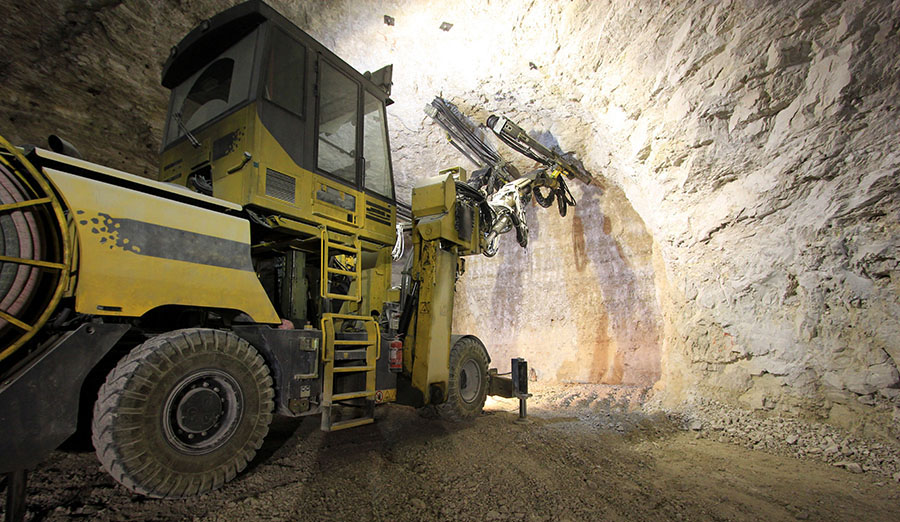 Underground mining stock photo