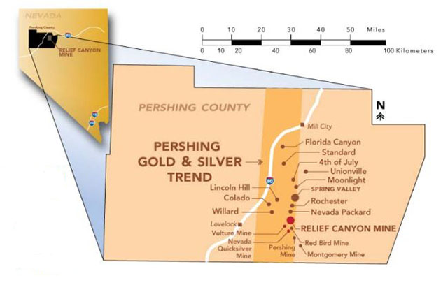 Pershing Relief Canyon Map